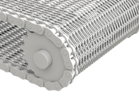 Editable Animated Wire Mesh Belt 3D Model