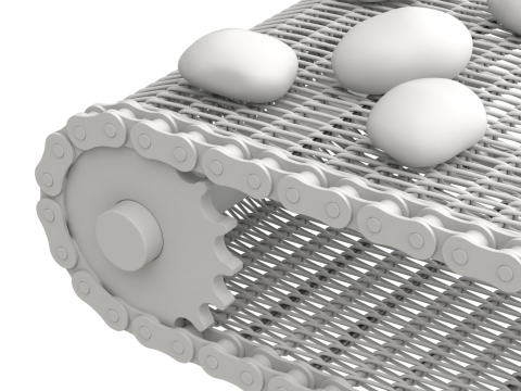 Editable Animated Wire Mesh Belt 3D मॉडल