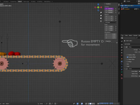 Editable Animated Wire Mesh Belt 3D Model
