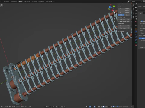 Editable Animated Wire Mesh Belt 3D Model