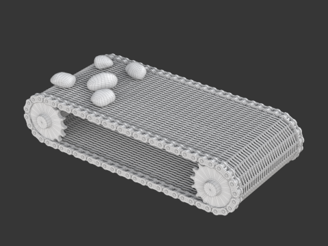 Editable Animated Wire Mesh Belt 3D मॉडल