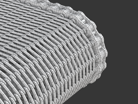 Editable Animated Wire Mesh Belt 3D मॉडल