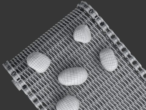 Editable Animated Wire Mesh Belt 3D मॉडल