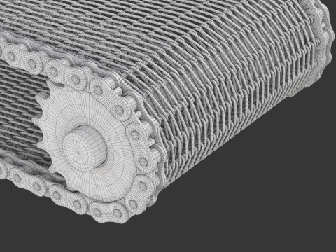 Editable Animated Wire Mesh Belt 3D मॉडल