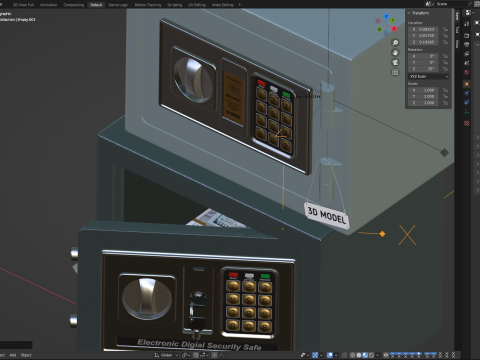 Digital Safe Box 3D 模型