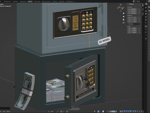 Digital Safe Box 3D 模型