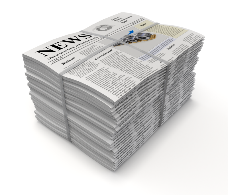 Folded Newspapers Stack 3D-Modell .c4d .max .obj .3ds .fbx .stl .blend