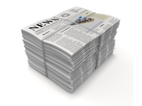 Folded Newspapers Stack 3D Model