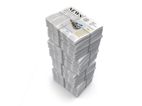 Folded Newspapers Stack 3D-Modell