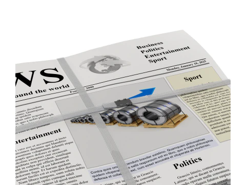 Folded Newspapers Stack 3D Model