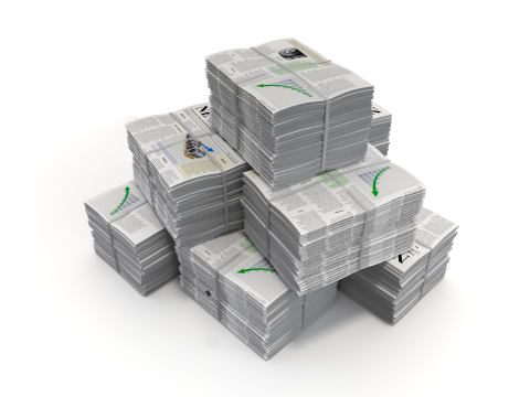 Folded Newspapers Stack 3D-Modell