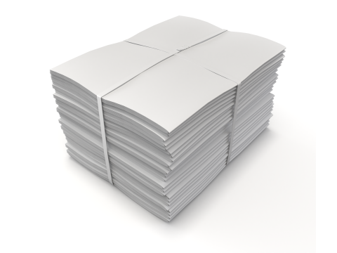 Folded Newspapers Stack 3D-Modell