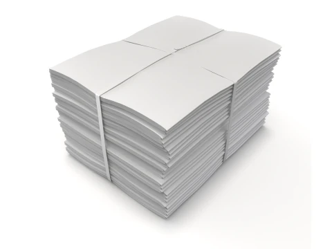 Folded Newspapers Stack 3D Model