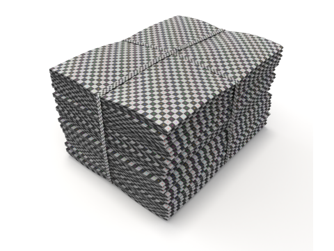 Folded Newspapers Stack 3D-Modell