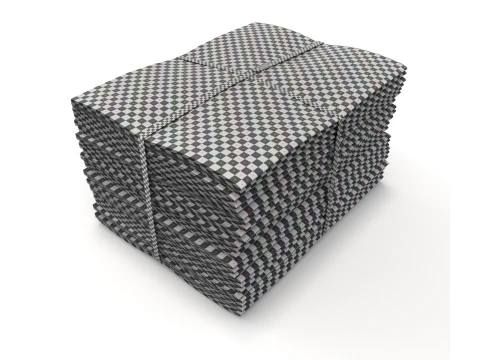 Folded Newspapers Stack 3D Model