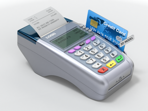 Credit Card Reader Modelo 3D