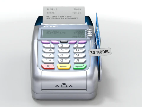 Credit Card Reader 3D Model