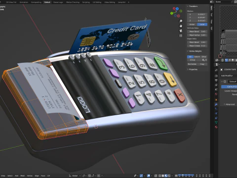 Credit Card Reader 3D Model