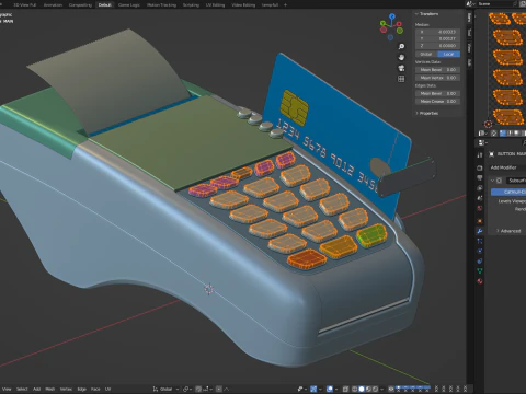 Credit Card Reader 3D Model