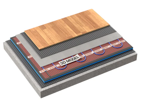 Fu&szlig;bodenheizung 3D Modell