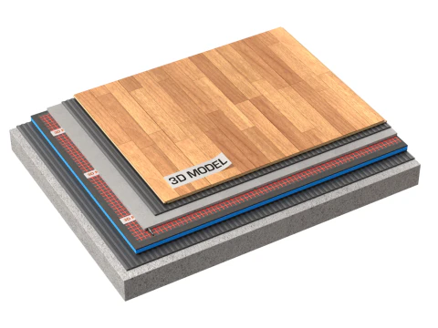 Fu&szlig;bodenheizung 3D Modell