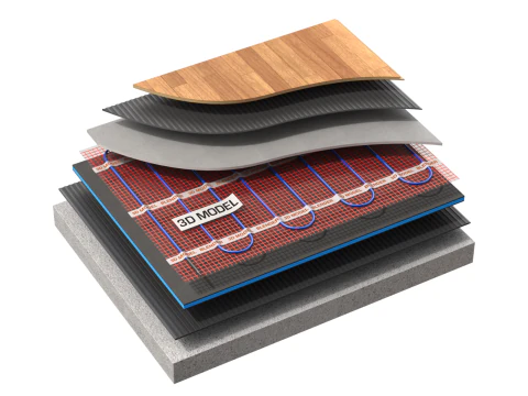 Fu&szlig;bodenheizung 3D Modell