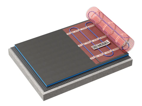 Fu&szlig;bodenheizung 3D Modell