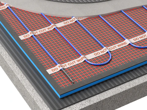 Fu&szlig;bodenheizung 3D Modell
