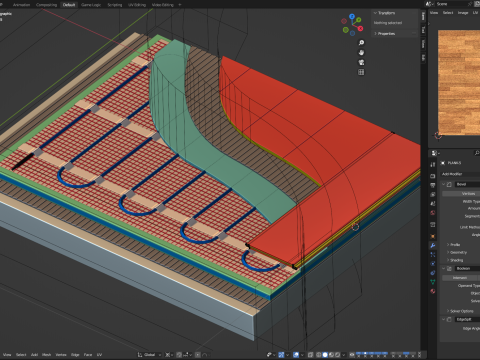 Floor Heating System 3D 모델