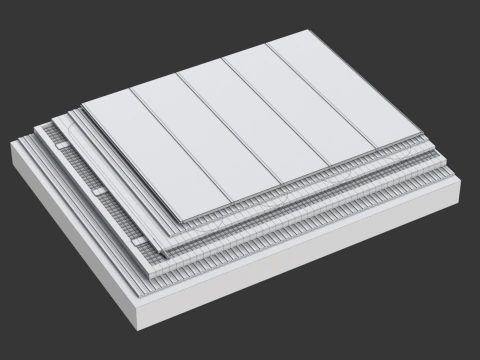Fu&szlig;bodenheizung 3D Modell