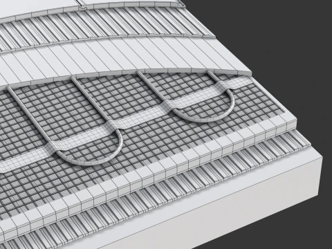 Fu&szlig;bodenheizung 3D Modell