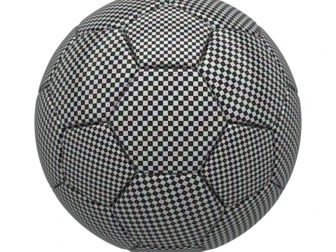 Rotating soccer ball with national flags 3D Model