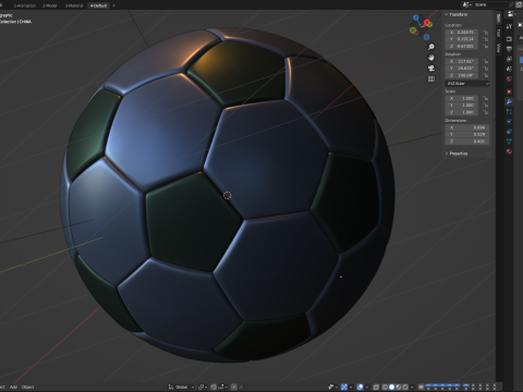 Rotating soccer ball with national flags Modèle 3D