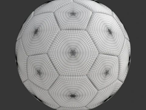 Rotating soccer ball with national flags 3D Model