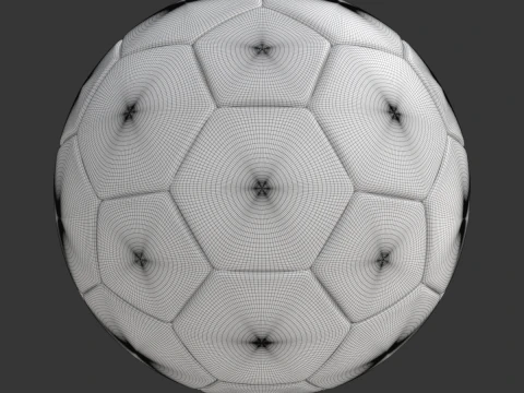 Rotating soccer ball with national flags 3D Model