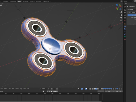 Rotating Fidget Spinner 3D 模型