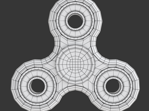 Rotating Fidget Spinner 3D 模型
