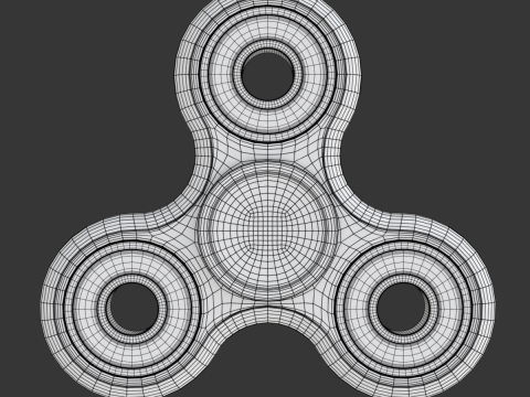 Rotating Fidget Spinner 3D 模型
