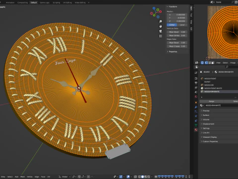 Rel&oacute;gio de parede DIY com n&uacute;meros de corda Modelo 3D