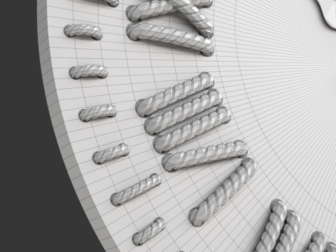 DIY Wall clock with rope numbers 3D Model