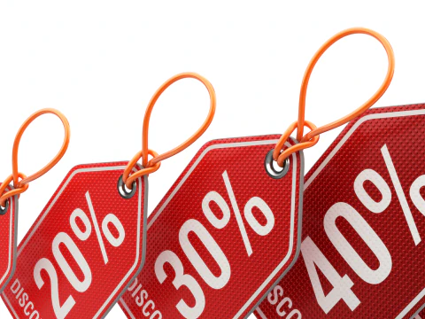 Discount Label Set 3D Model