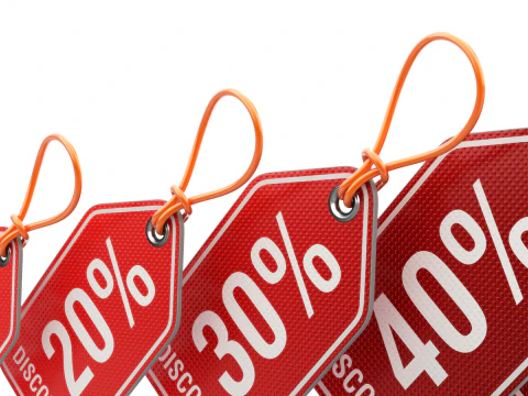 Discount Label Set 3D Model