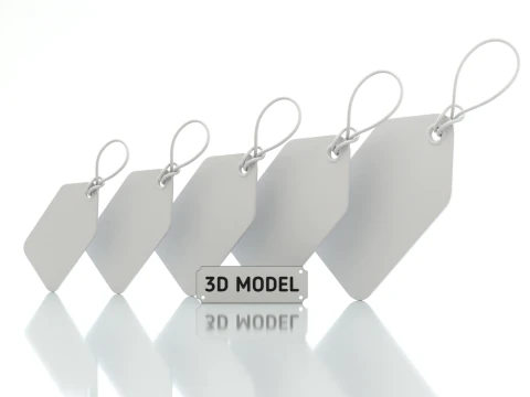 Discount Label Set 3D Model