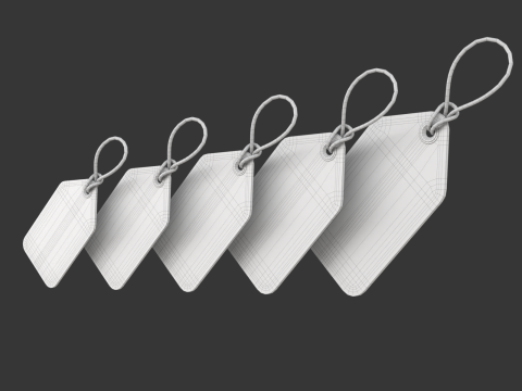 Discount Label Set 3D Модель
