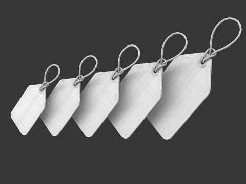 Discount Label Set 3D Model