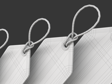 Discount Label Set 3D Модель