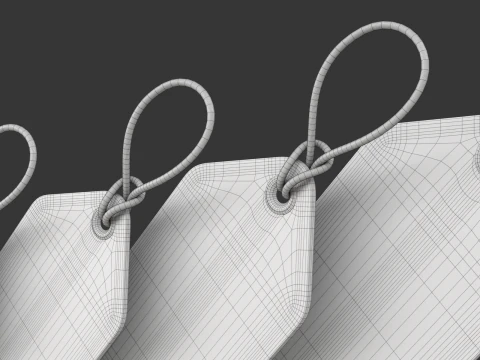 Discount Label Set 3D Model