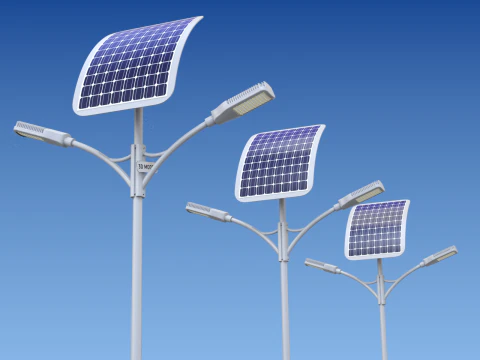 Straatlantaarn op zonne-energie 3D Model