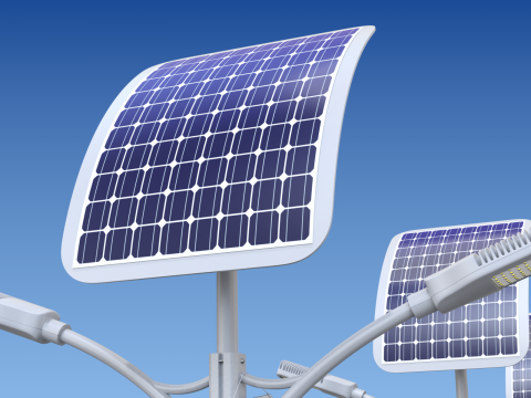Solar Street Lamp Modelo 3D
