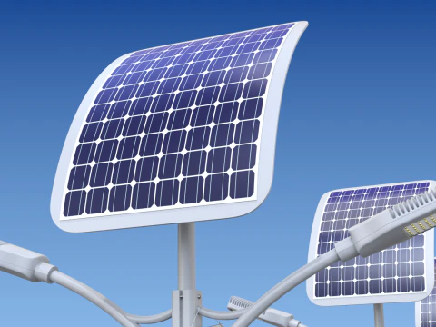 Solar Street Lamp 3D Model